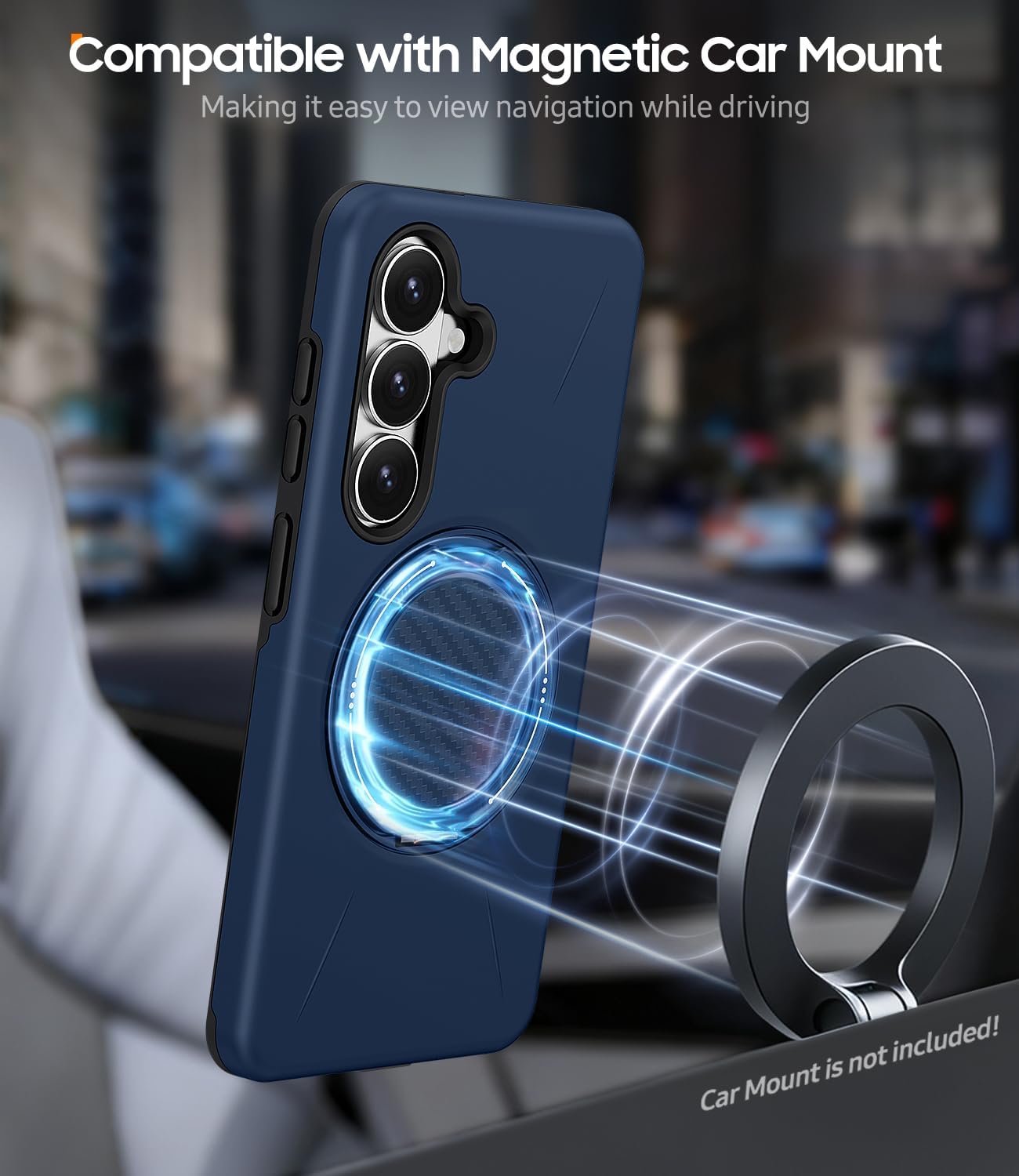 Thumbnail 3 de AOUIA Samsung S26 Case with 2 Screen Protectors: Military-Grade, 360° Kickstand