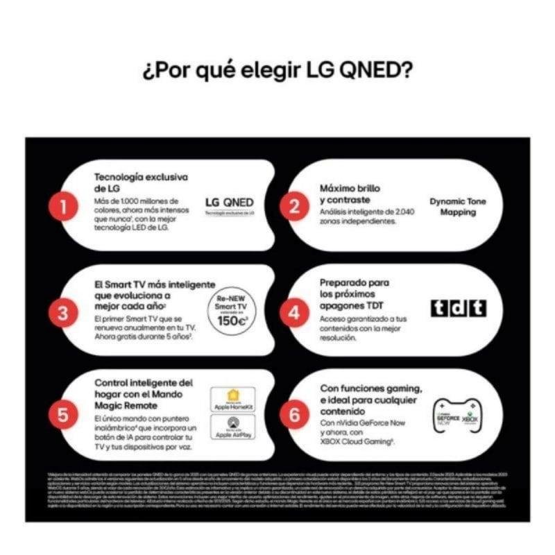 Detalle 2 de LG QNED84A6C 65QNED84A6C 65" 4K UltraHD Smart TV con WebOS, HDR10 y Dolby Digital