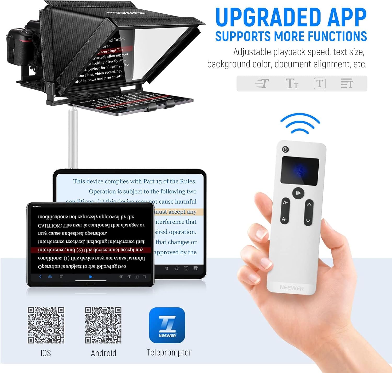 Detalle 2 de NEEWER X12 14-inch teleprompter for DSLR cameras
