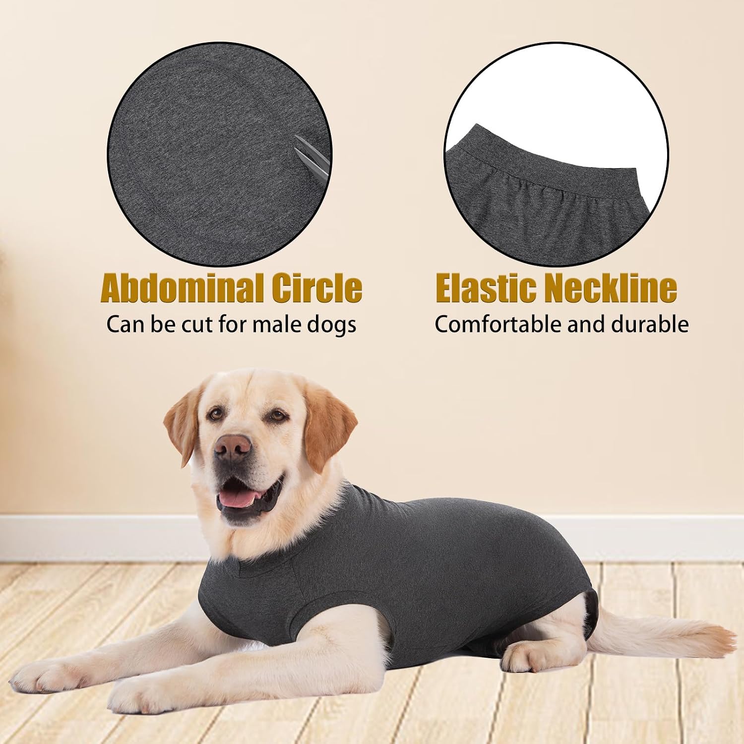 Thumbnail 4 de Axcimond Dog Surgery Recovery Suit – Post‑Op Medical Pet Shirt (Medium to Large) for Aftercare