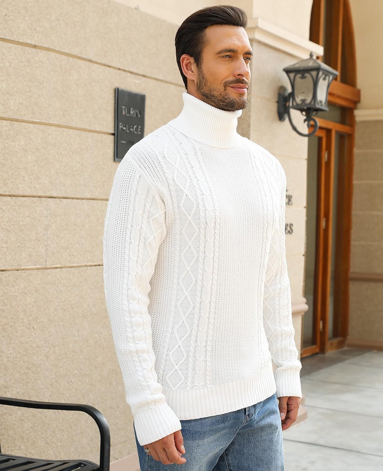 Thumbnail 2 de Zetieny Herren Rollkragen Pullover mit 100% Baumwolle