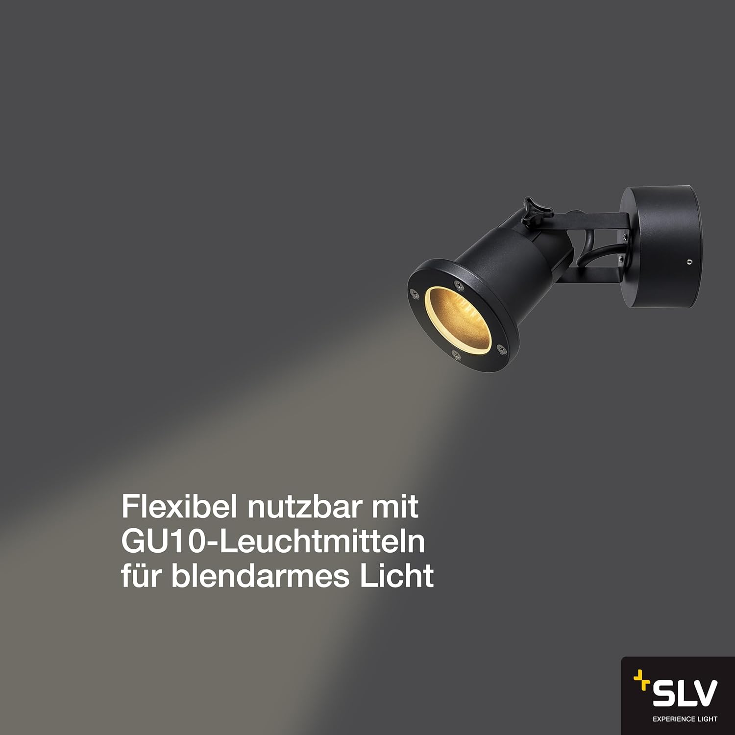 Detalle de SLV Nautilus WL — Applique en saillie extérieure (GU10, IP54, 11W) noir