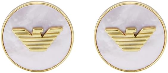 Thumbnail 6 de EMPORIO ARMANI boucles d’oreilles en laiton or rose à fermoir poteau