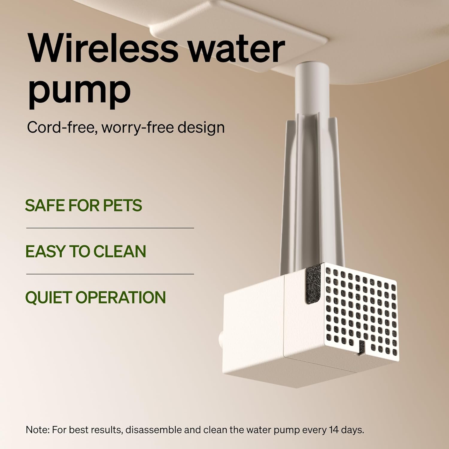 Detalle de PETLIBRO Dockstream Wireless Cat Water Fountain (2.5L) – battery-operated with motion sensor, black