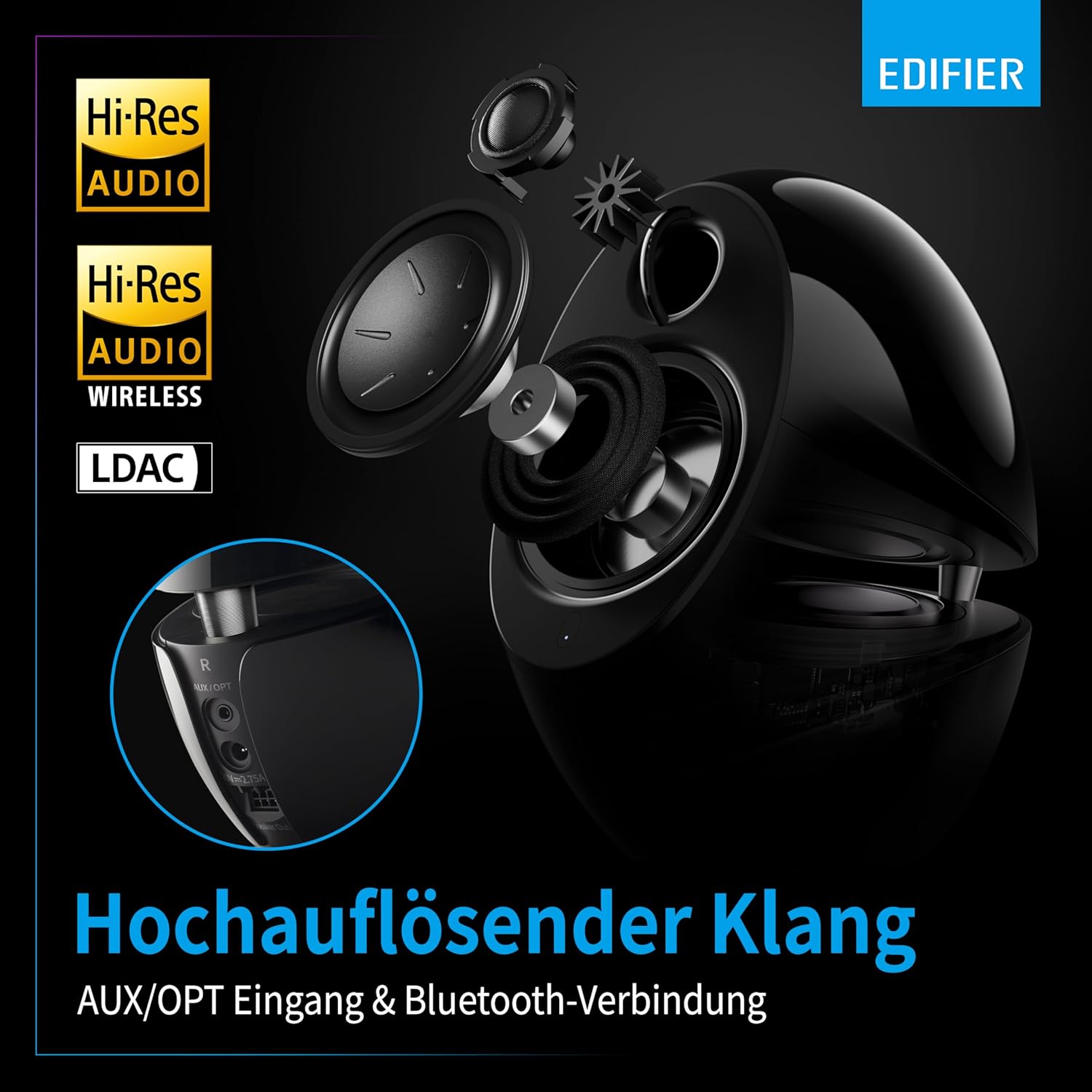 Thumbnail 6 de Edifier E25HD 74-Watt Bluetooth-Lautsprecher