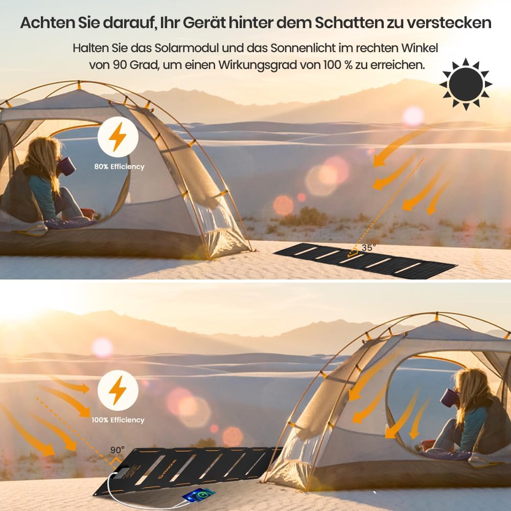 Detalle 2 de FlexSolar 40W Foldable Solar Panel Charger