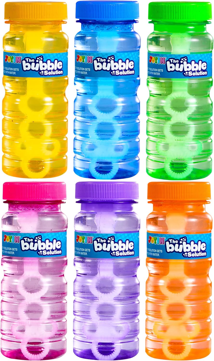 Detalle de JOYIN Bubble Bottles 6 PCS (4oz) Bubble Wands Set
