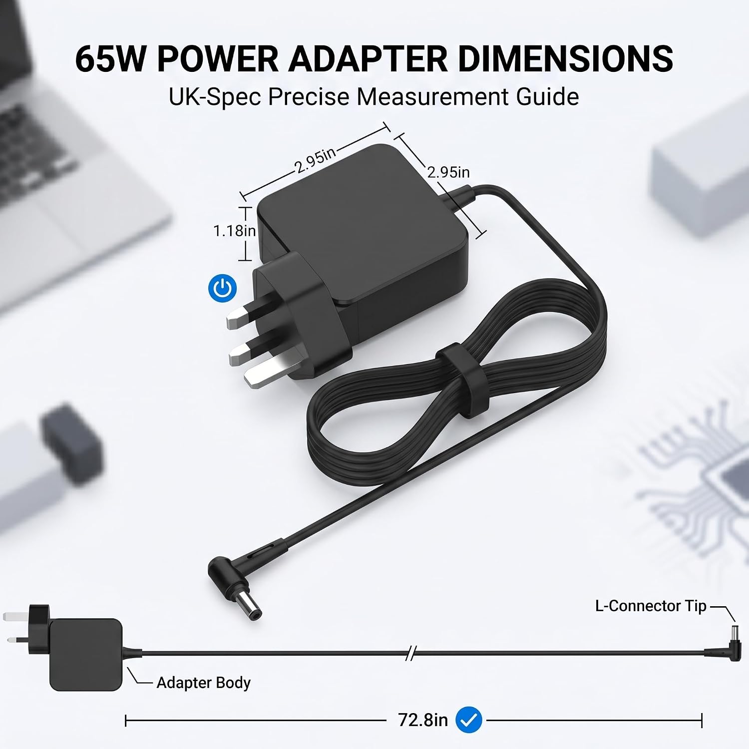 Thumbnail 4 de 65W Laptop Charger 20V 3.25A for Lenovo IdeaPad