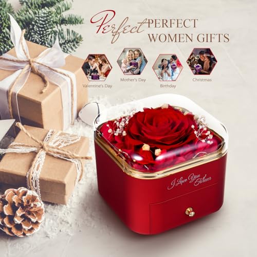 Thumbnail 6 de GOICC Rosa Eterna: Regalos Originales para Mujer con Collar y Rosa Roja Estabilizada