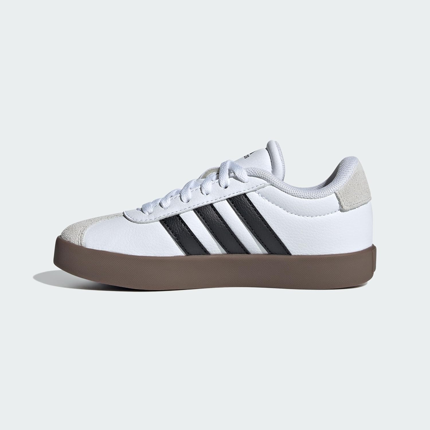Detalle de adidas Vl Court 3.0 Kinder Schuhe – Cloud White/Core Black/Grey One, Größe 38 EU