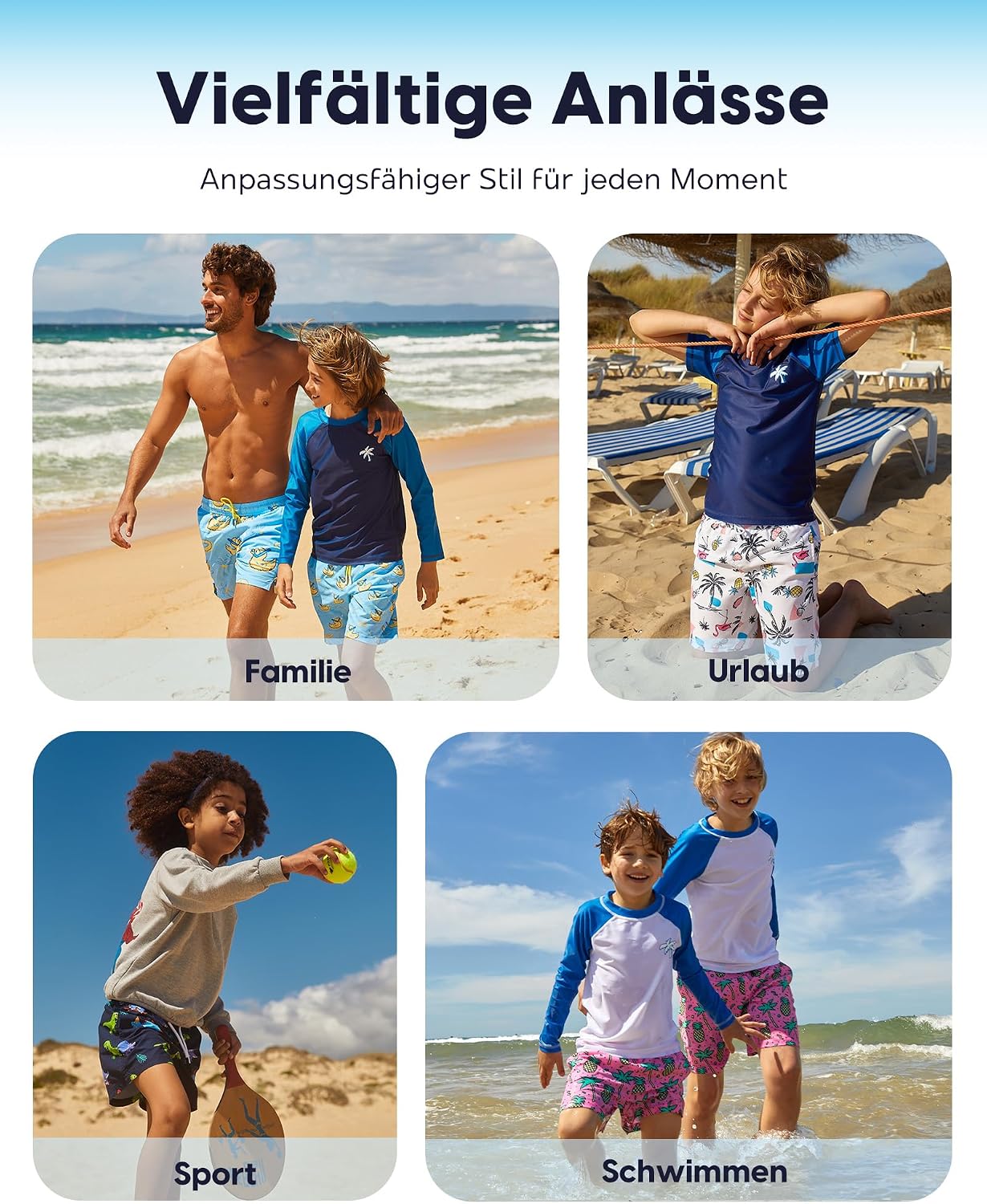 Thumbnail 5 de MaaMgic Kleine Jungen Badeshorts Schnelltrocknend