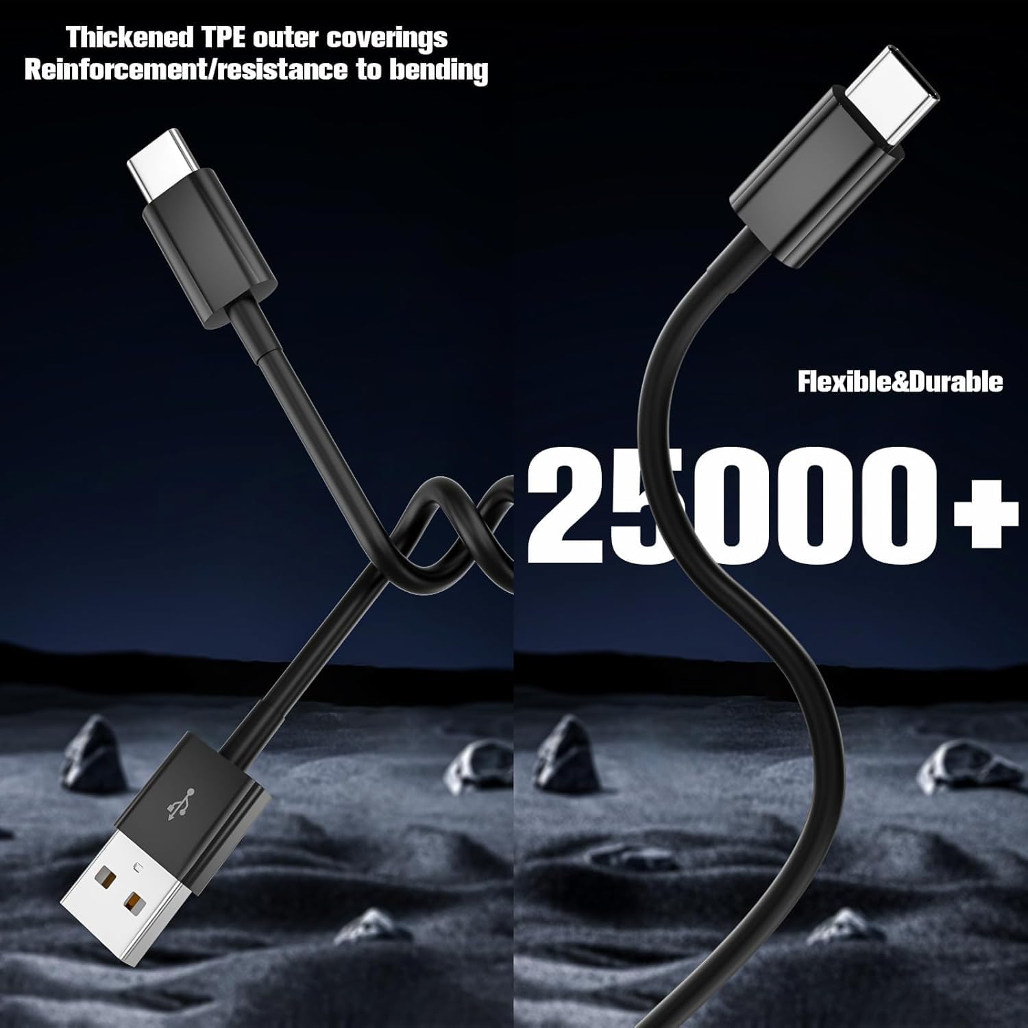 Thumbnail 1 de LOUPRESS iPhone 17/16/15 Charger Cable (USB-A to USB-C), 2m + 2m USB C charging leads