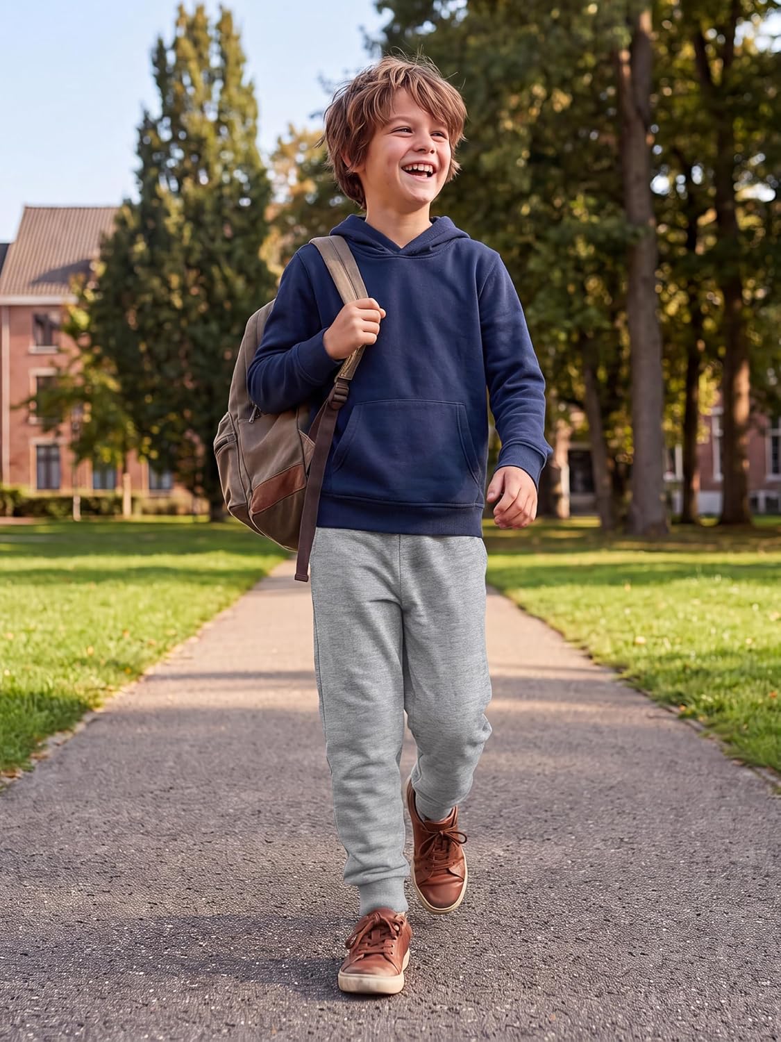 Detalle de Resinta 4-Pack Boys’ Jogger Sweatpants with Drawstring, Cotton Blend