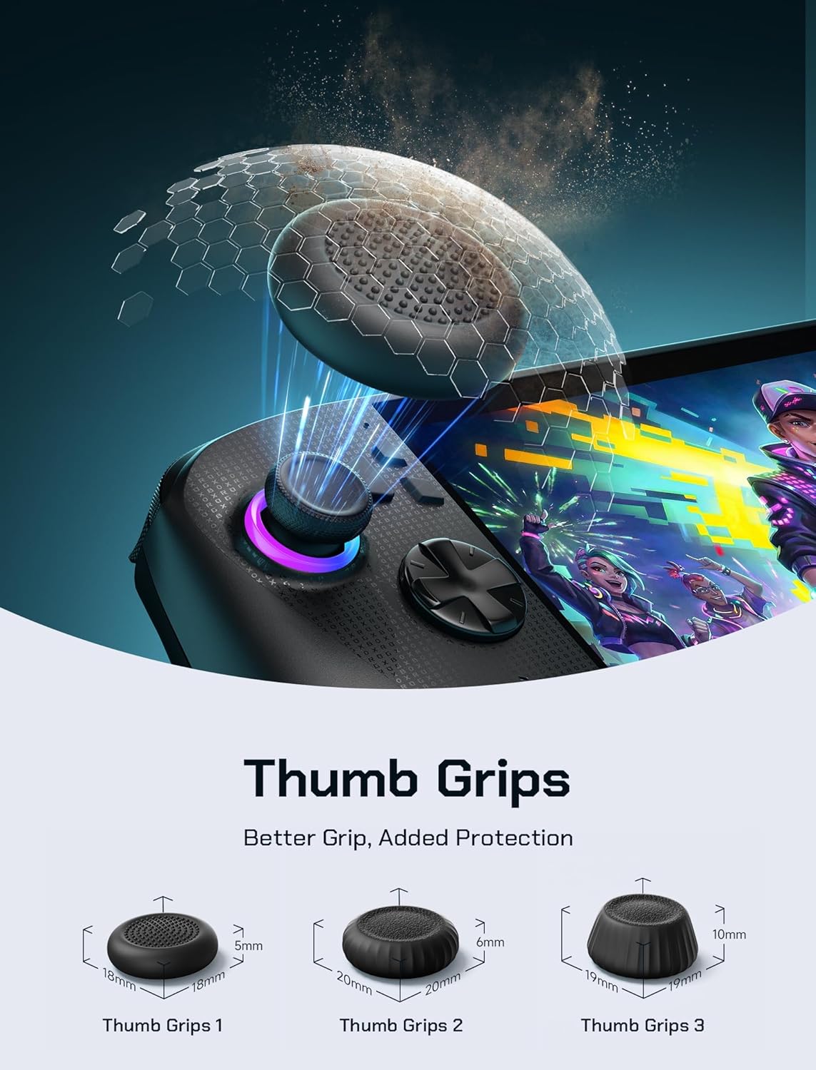 Thumbnail 6 de JSAUX Carrying Case Bundle for ROG Xbox Ally X (2025) — Screen Protectors, Thumb Grips, and Travel Bag Set