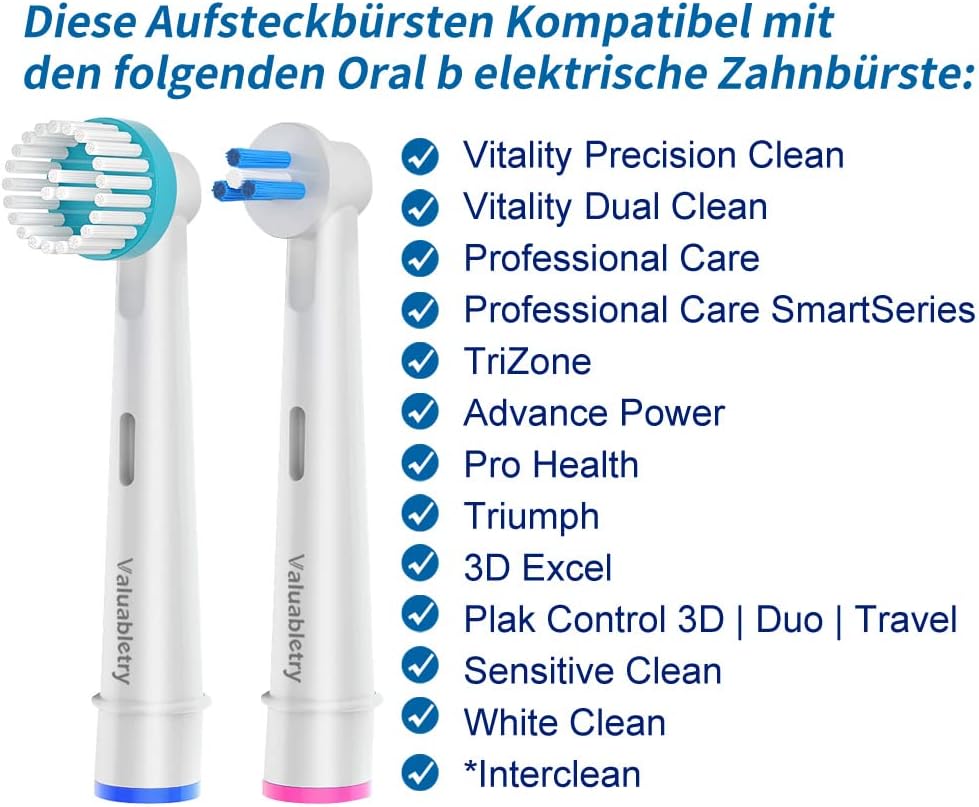 Detalle 2 de Oral‑B kompatible Aufsteckbürsten 16 Stück 🪥