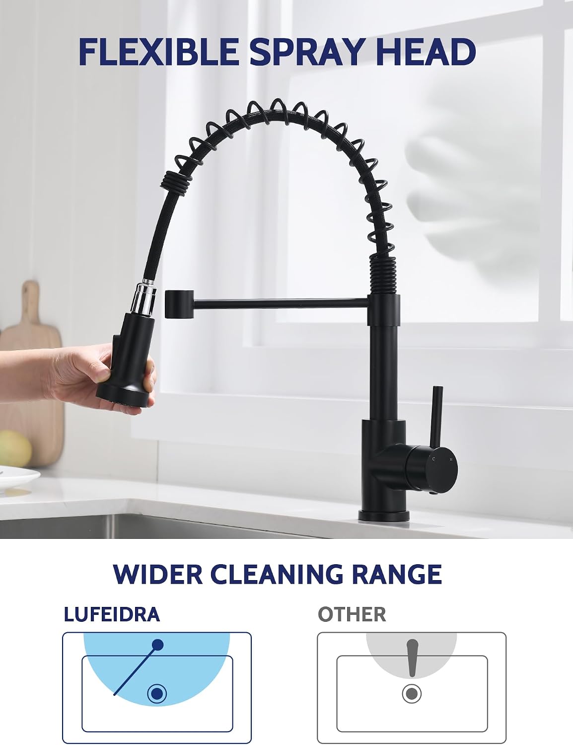 Thumbnail 5 de LUFEIDRA Kitchen Faucet, SUS304 Stainless Steel