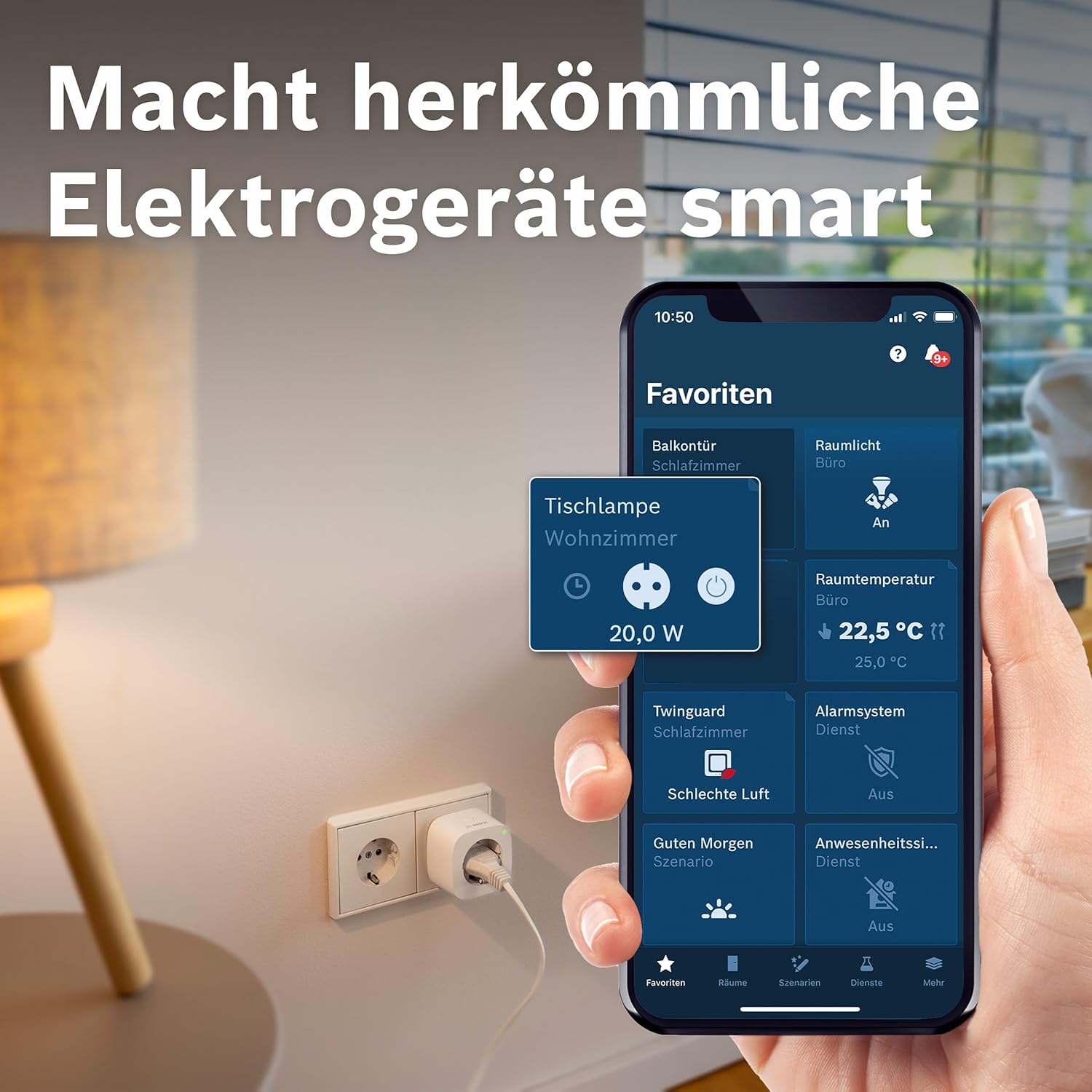 Thumbnail 1 de Bosch Smart Home Zwischenstecker kompakt [+M] – smarte WLAN-Steckdose mit App-Steuerung und Energiesparfunktion