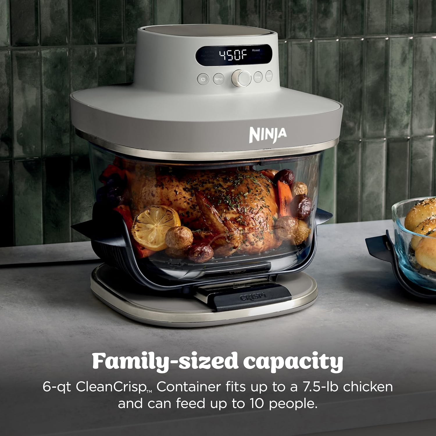 Thumbnail 4 de Ninja Crispi Pro AS101WH1 Glass Air Fryer, 6-in-1, 6-Qt, Bone & Champagne