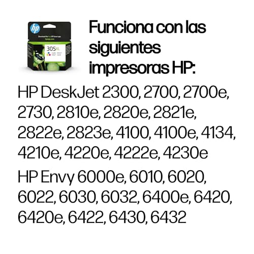 Detalle 2 de HP 305XL Tricolor, cartucho de tinta original de gran capacidad