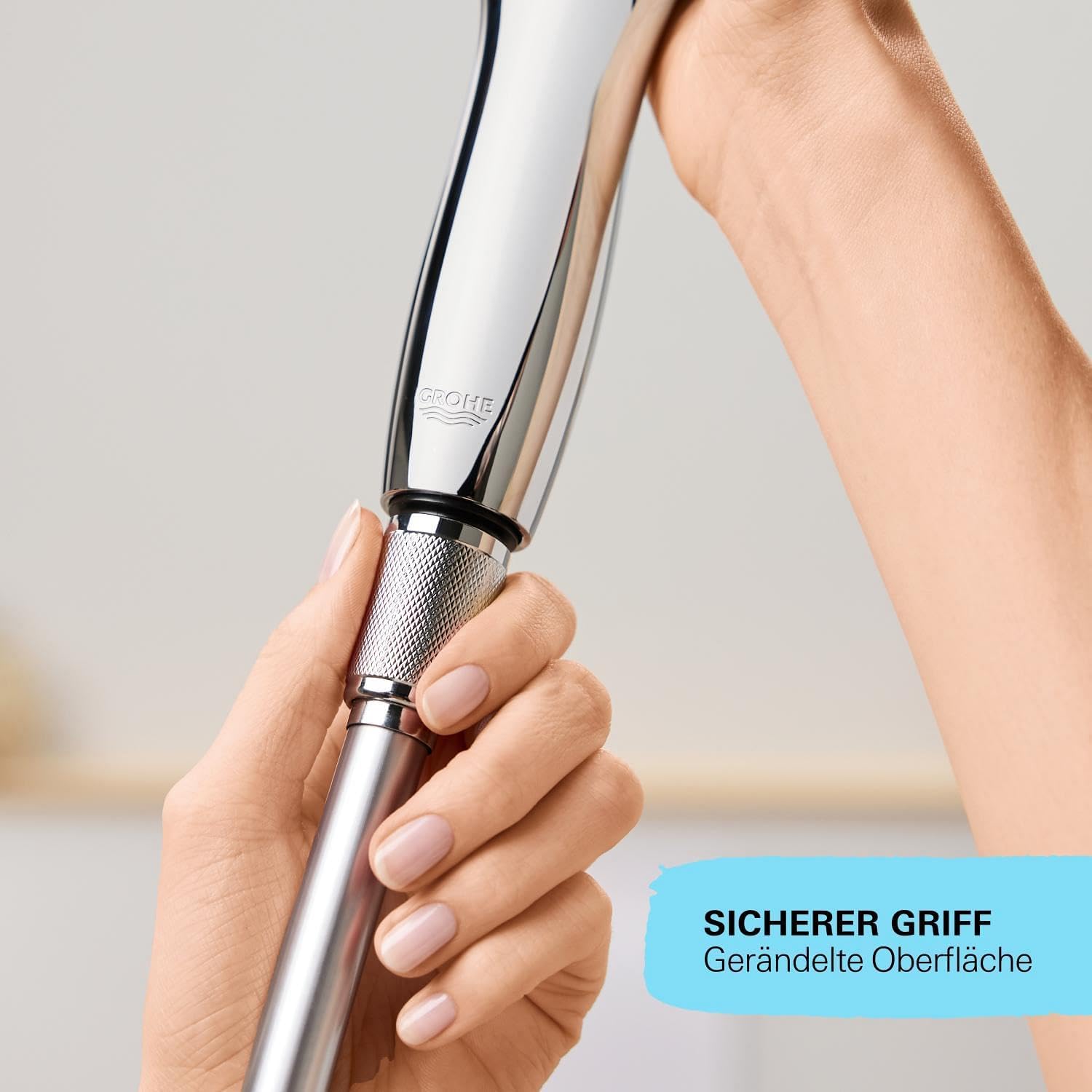 Thumbnail 6 de GROHE Vitalioflex Duschschlauch 1,50 m – knickfest, hitzebeständig, universeller Anschluss, Chrom (28743002)