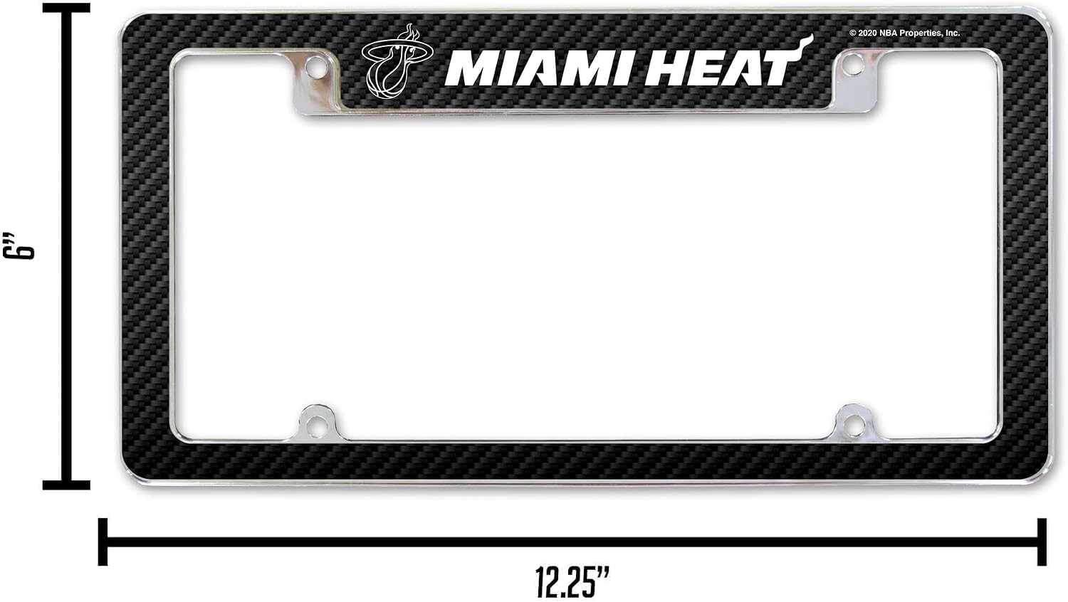 Thumbnail 5 de NBA Basketball Primary 12" x 6" Chrome All Over Automotive License Plate Frame