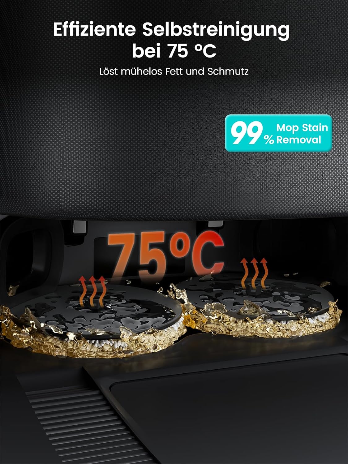 Detalle de Lefant M3 Ultra Staubsaugerroboter – 23000 Pa, 360° dToF-Navigation, automatische Staubentleerung 3,2 L, PSD-Hinderniserkennung