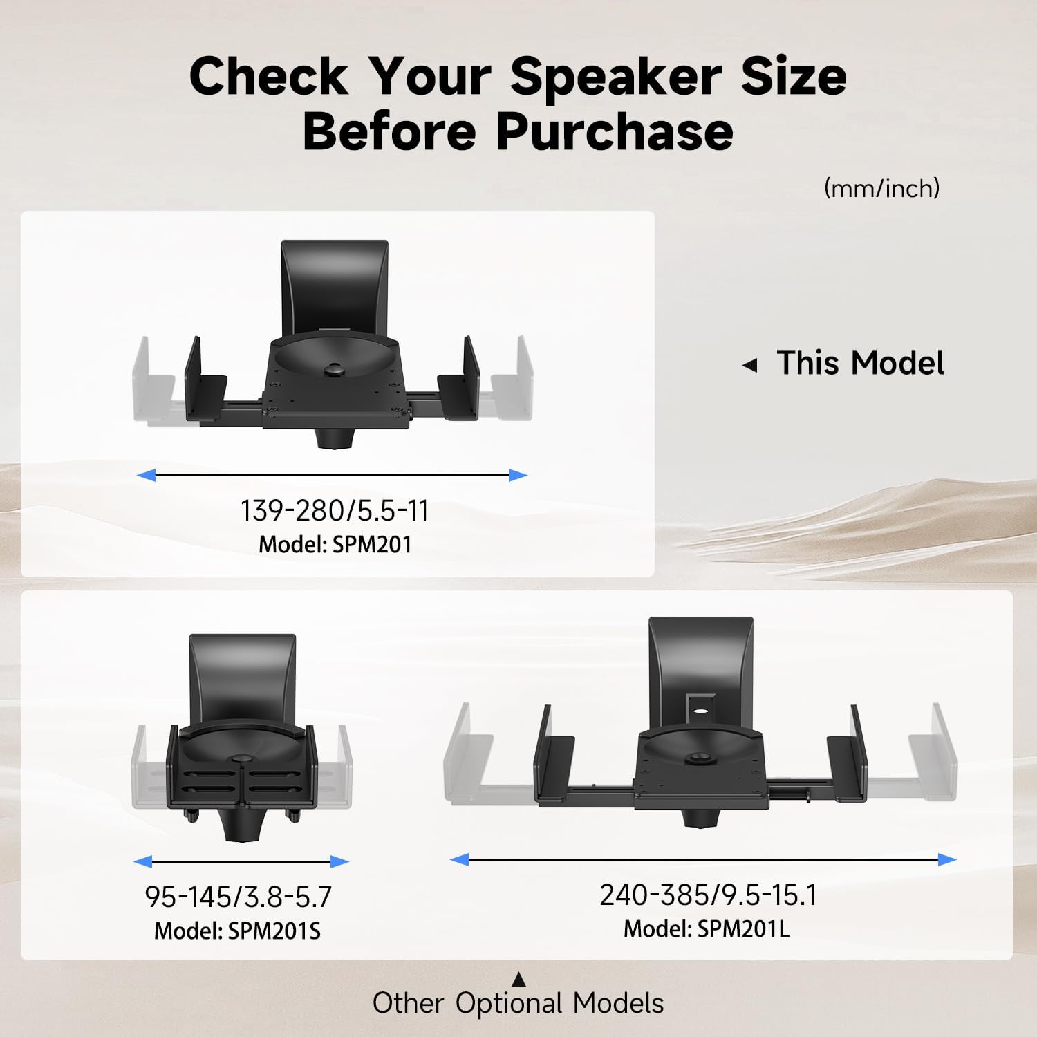 Thumbnail 2 de Suptek Speaker Wall Mounts (2-Pack) – Dual Wall Brackets for Surround Sound Speakers up to 55 lbs