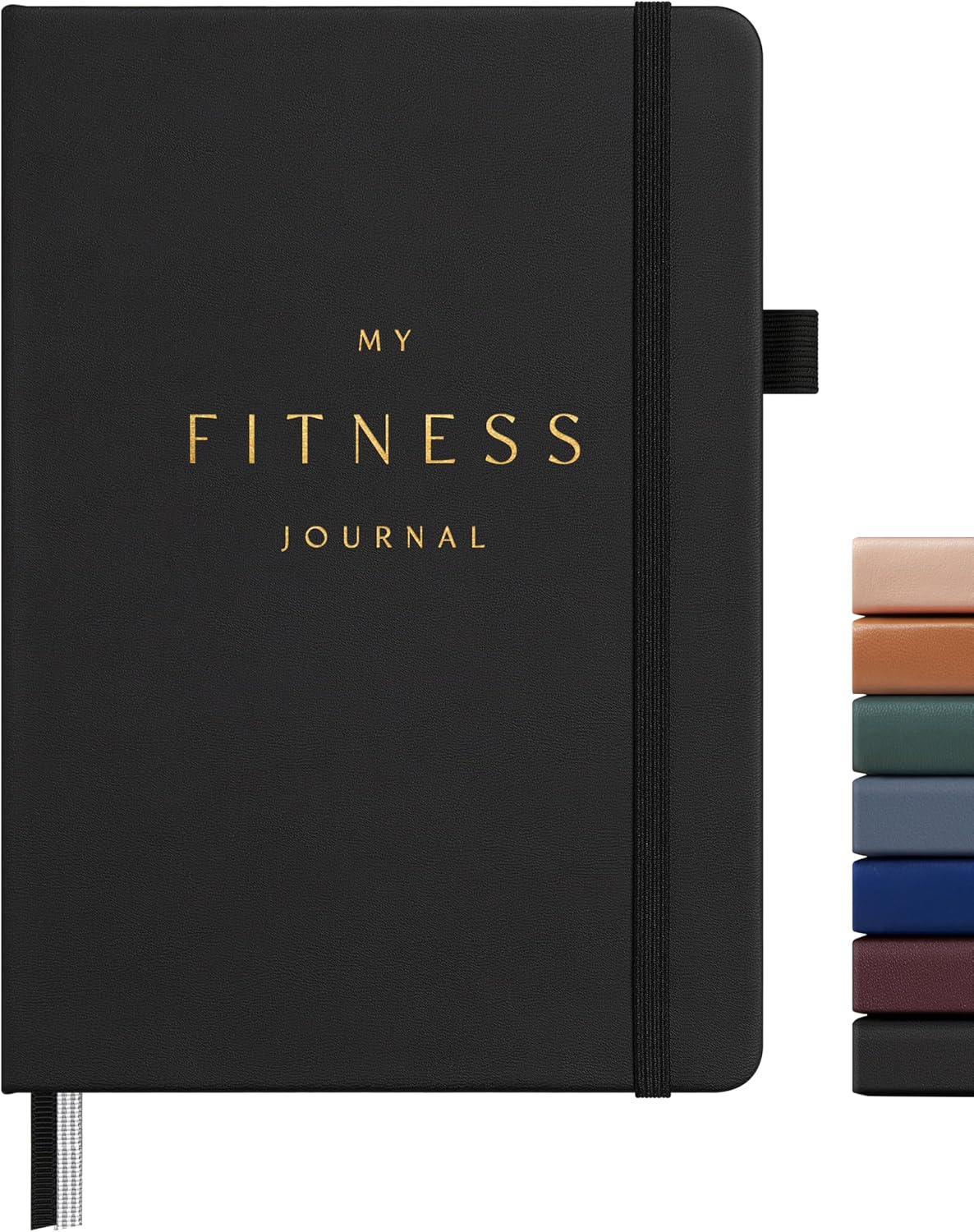 Detalle de &And Per Se FIT-01 Fitness and Food Journal, Undated A5 Black Hardcover