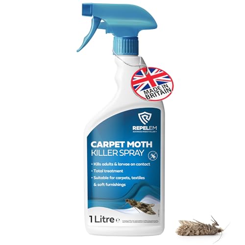 Detalle de REPELEM Carpet Moth Killer Spray - Non-Staining, 3 Months Protection 1L