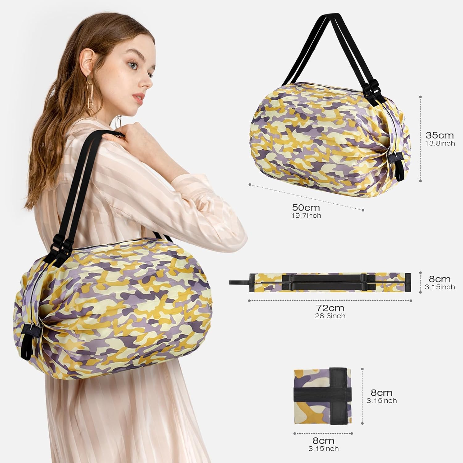 Thumbnail 3 de SPAHER Ryanair Cabin Bag 40x20x25 Foldable Travel Duffle – a compact, versatile carry-on for light travellers