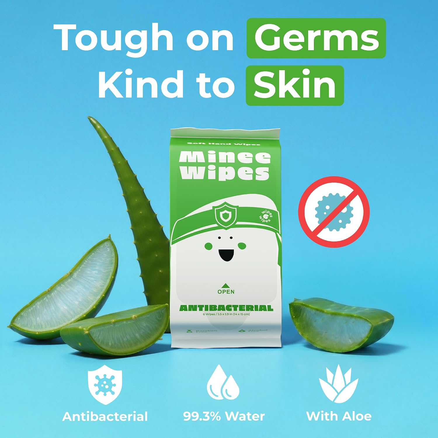 Thumbnail 2 de Impossibly Compact Travel Antibacterial Wipes Hand Sanitizer – 60 Wipes in 10 Pack