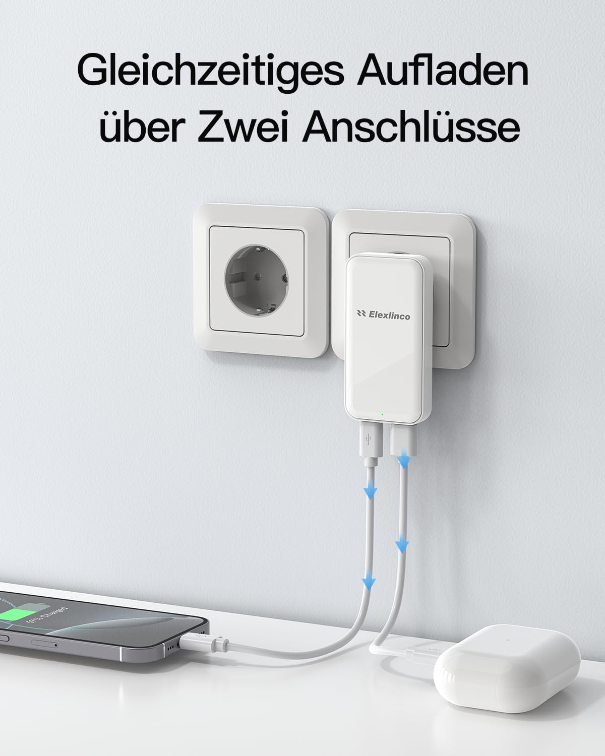Thumbnail 2 de Elexlinco USB C Netzteil Ultradünn 20W PD