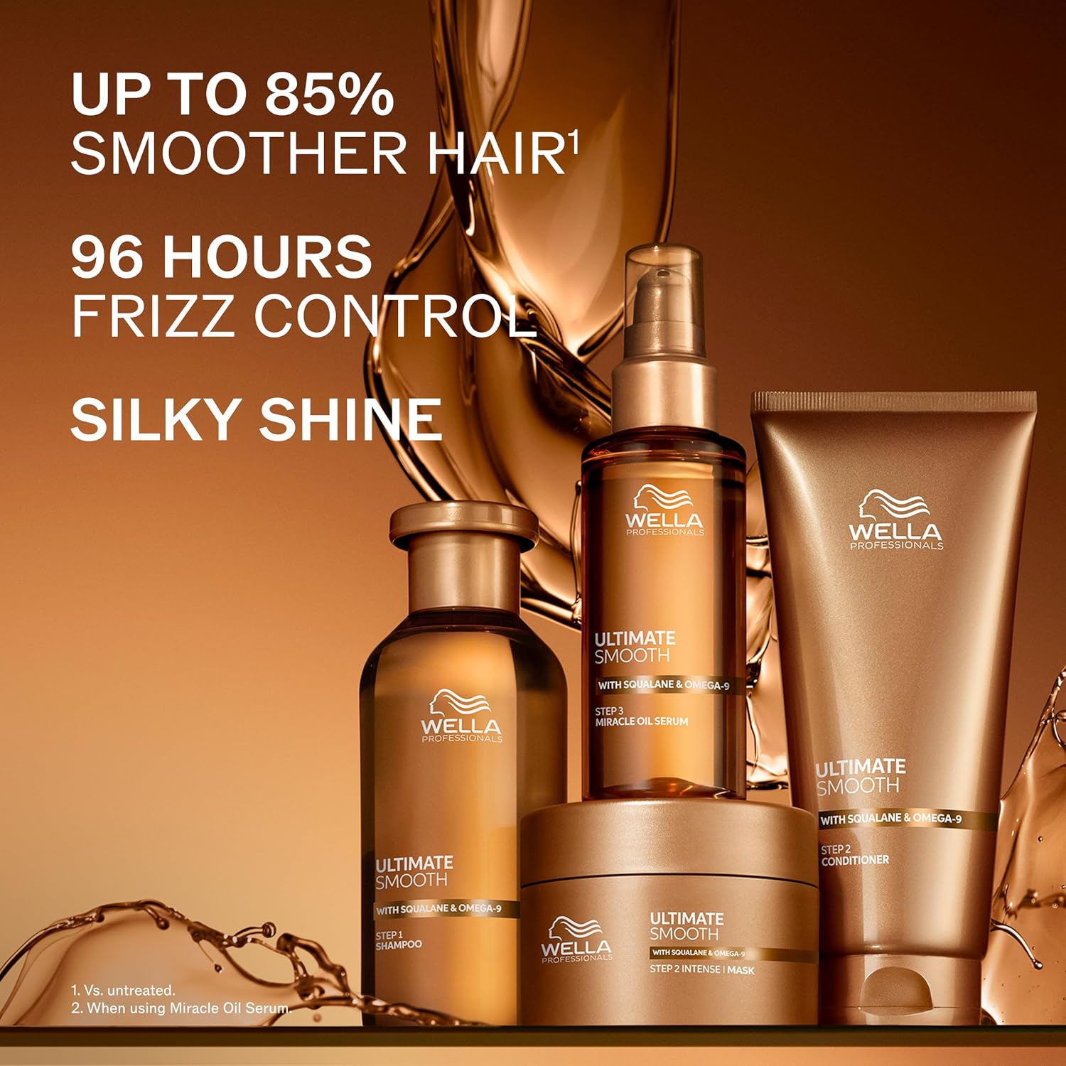 Detalle de Wella Professionals ULTIMATE SMOOTH Shampoo with Squalane & Omega 9 (250ml)