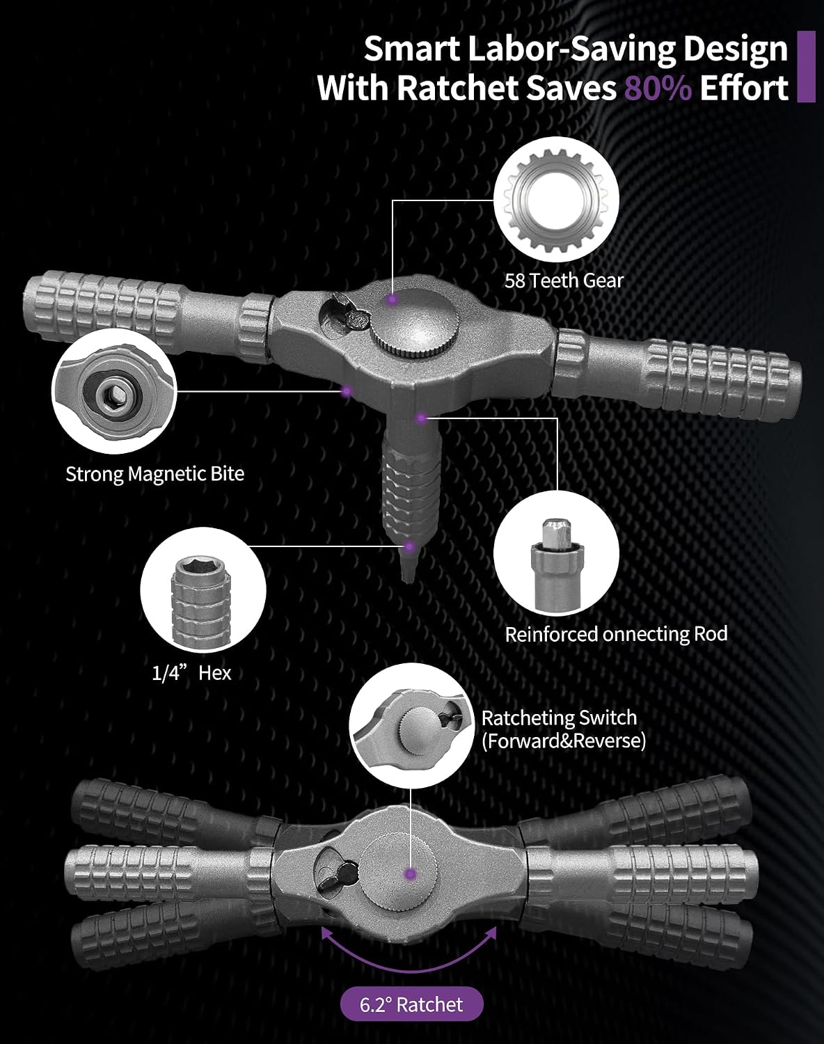 Thumbnail 2 de 66 in 1 Magnetic Screwdriver Set