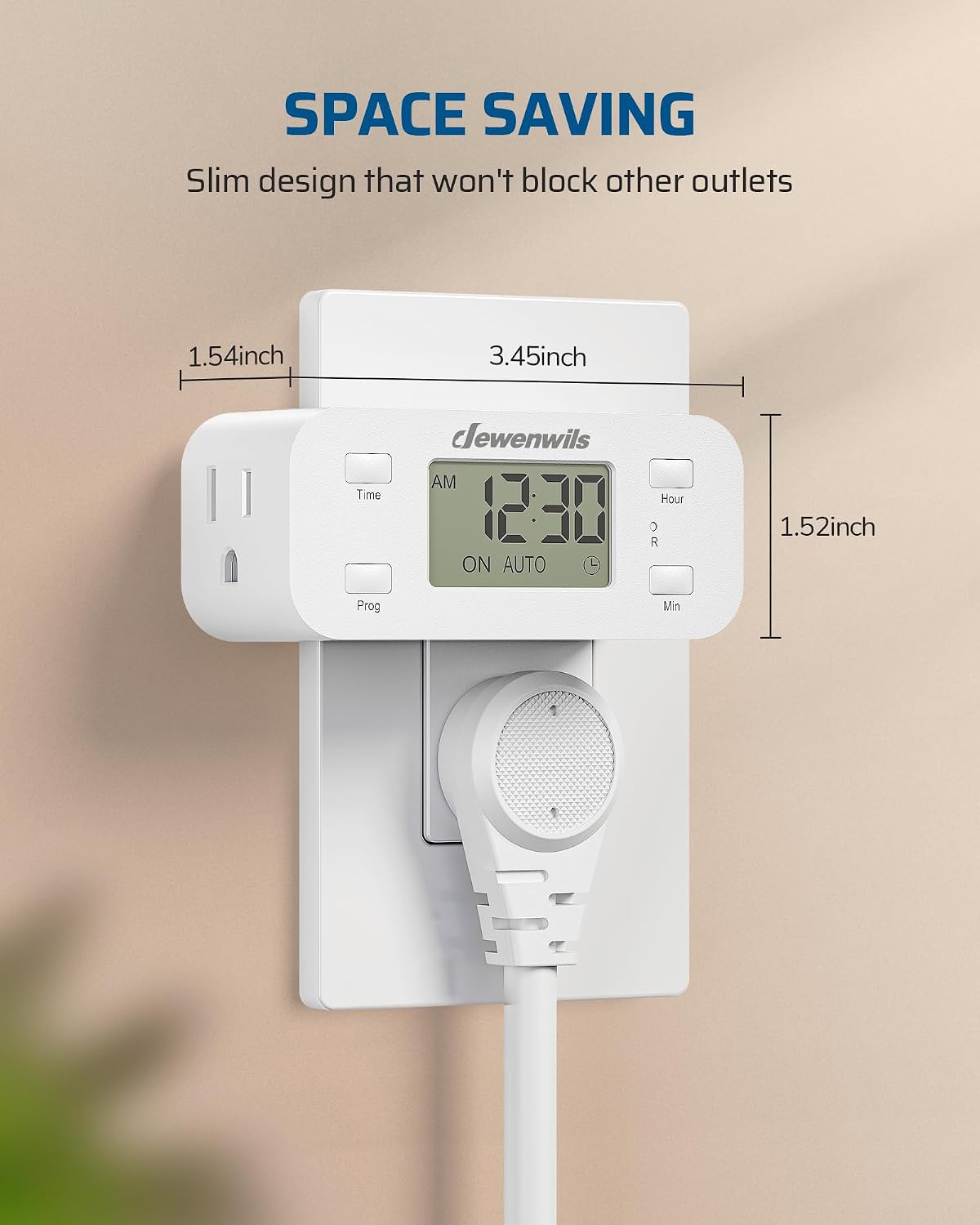 Detalle de DEWENWILS Indoor Timer Outlet 2-Pack