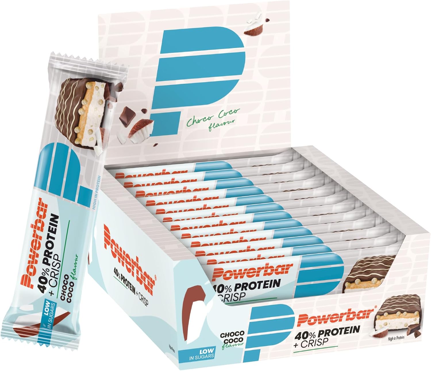Detalle de Powerbar Protein Plus Crisp Choco Coco 12×40g — Barre protéinée 🍫