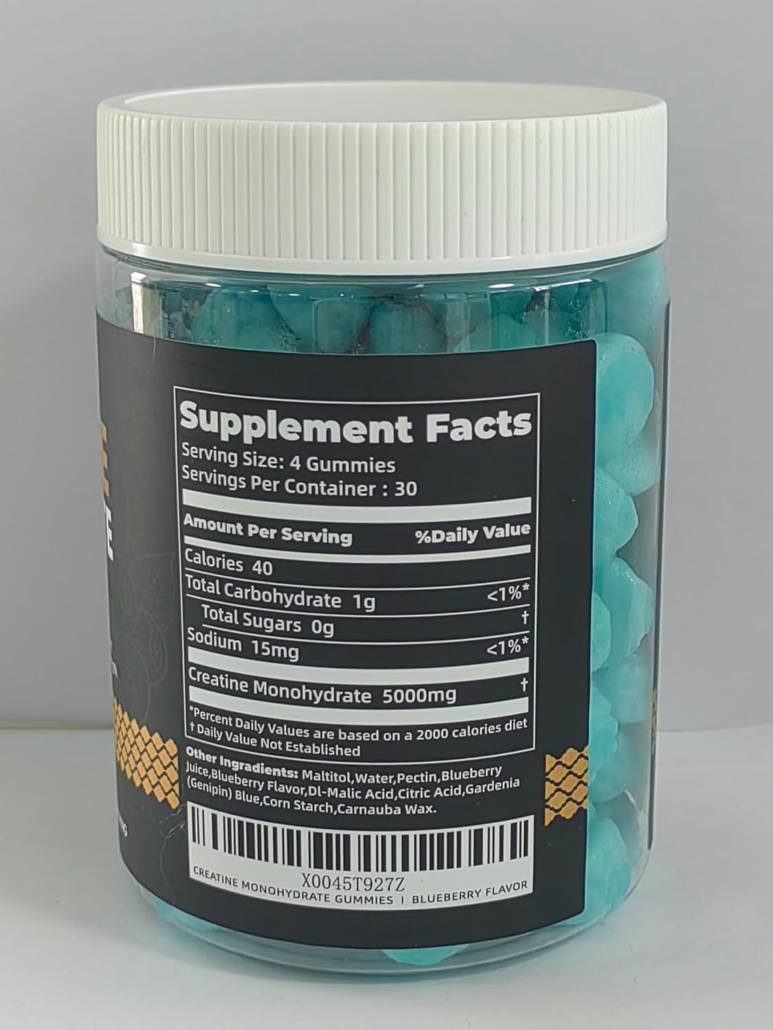 Detalle de Nutravita Creatine Monohydrate Gummies, Blueberry, Sugar-Free, Vegan, 120 Count