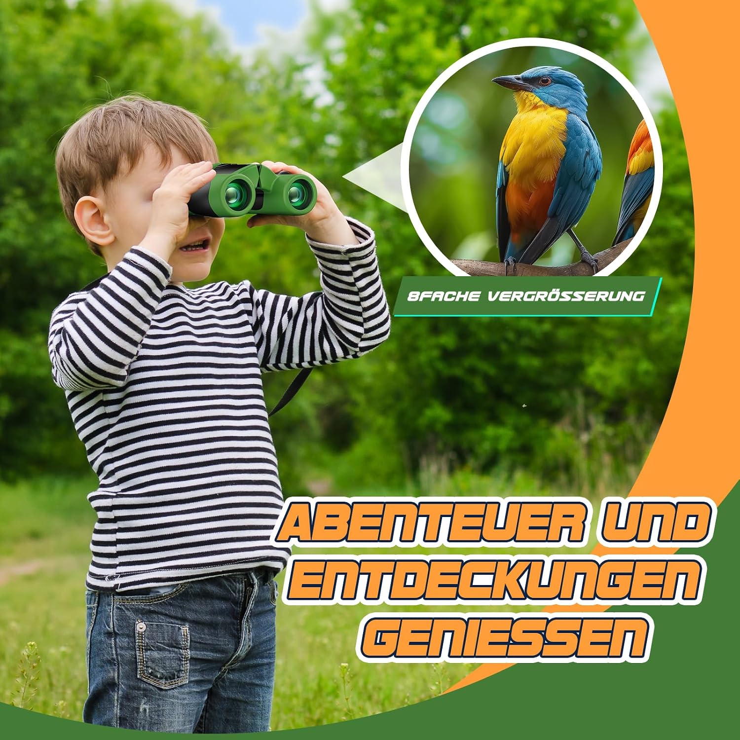 Thumbnail 1 de Fernglas Kinder Vergrößerung 8X21 – robustes Mini-Glas für Entdecker ab 3 Jahren