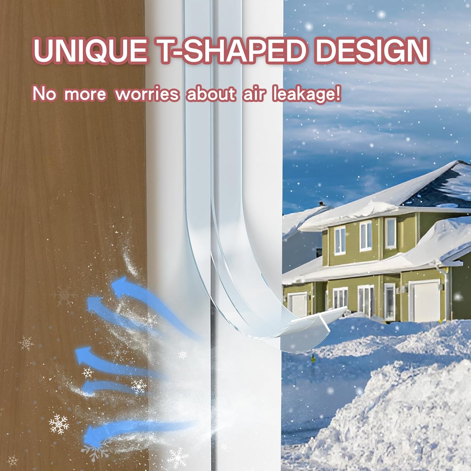 Detalle 2 de T Shaped Draft Excluder Door Seal Strip 240 Inch ⌛️ (Note: final emoji should be product category; for door seal: use 〉)
