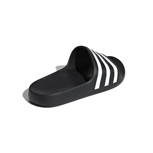 Detalle de adidas Adilette Aqua Slides Kids: sandalias sin cordones para niños, Core Black/Cloud White, 35 EU