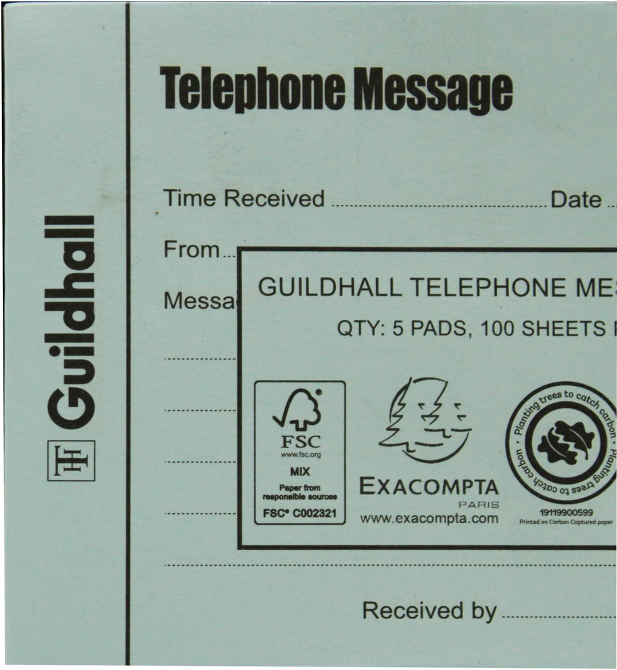 Thumbnail 5 de Guildhall GH110BU Telephone/Message Pad – Blue