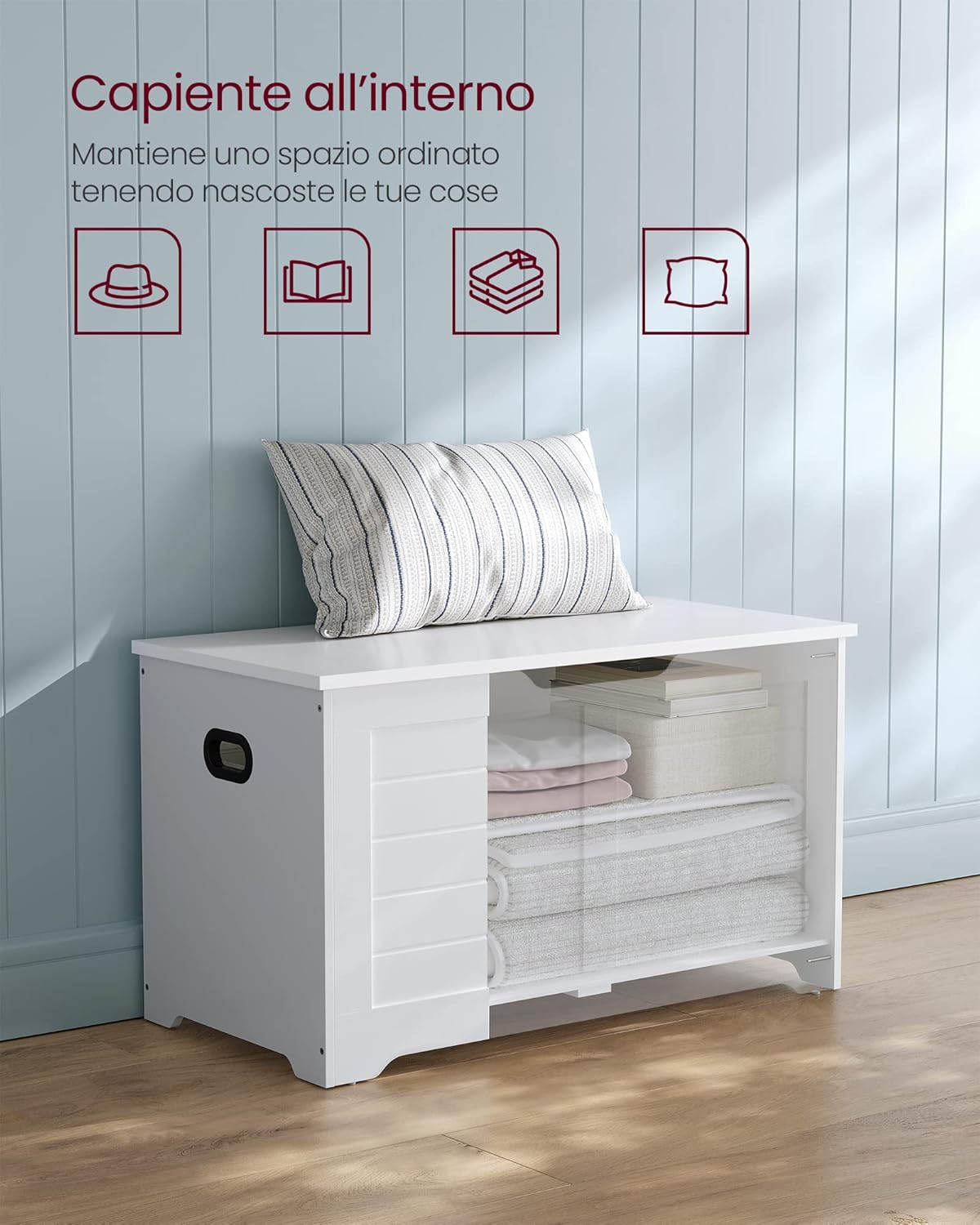Thumbnail 3 de VASAGLE Cassapanca LSB063T01 Panca Organizer Marrone