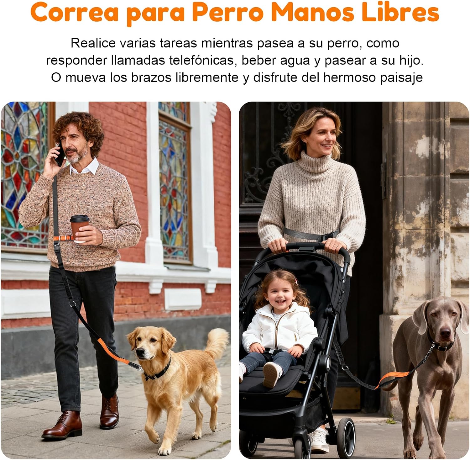 Detalle de X XBEN Correa manos libres para correr 2,2 m