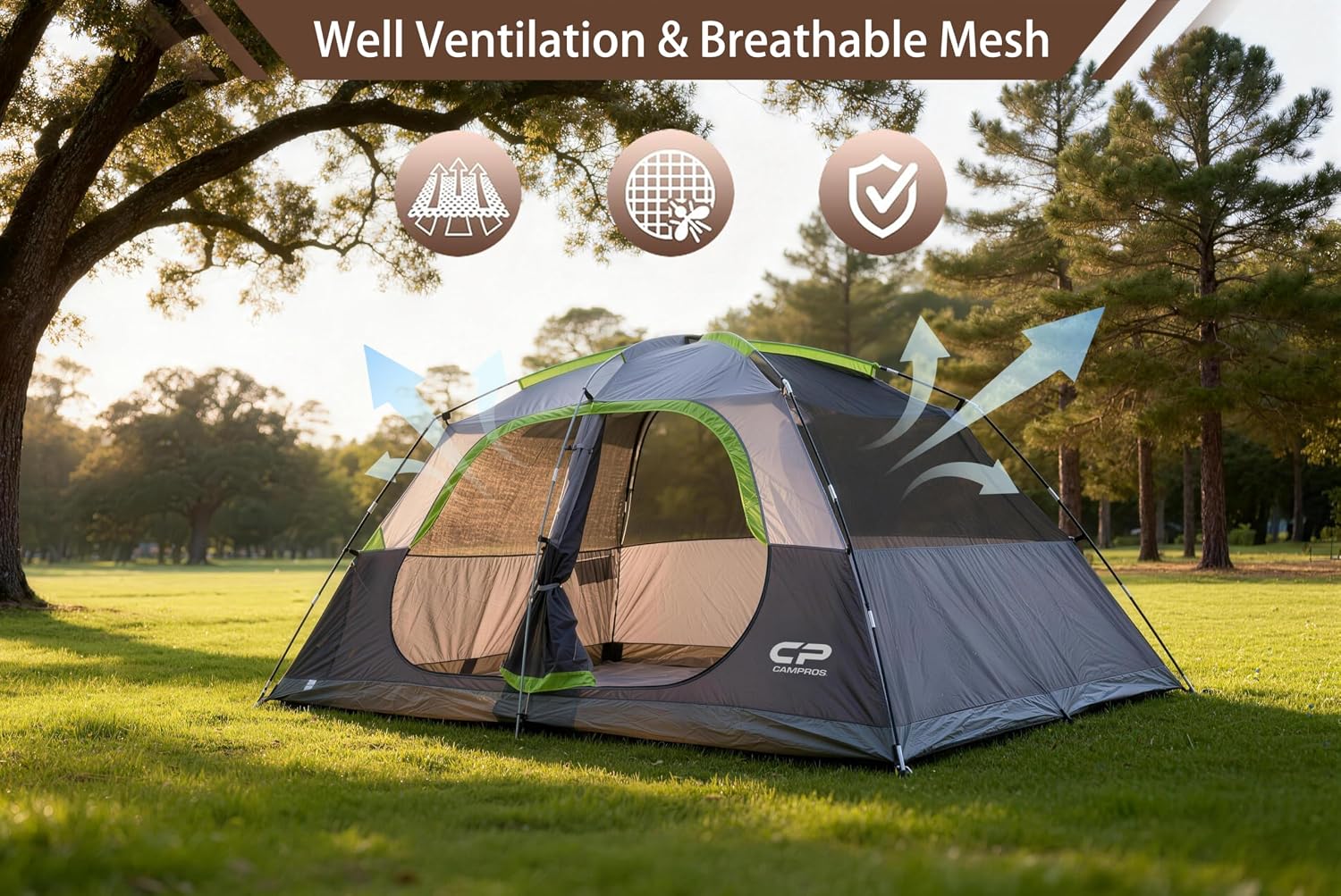 Detalle de CAMPROS Camping Tent, 6/8-Person