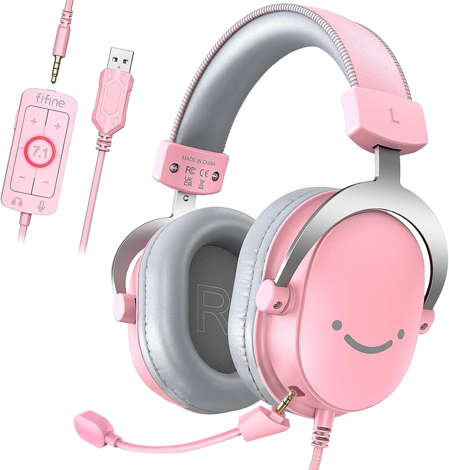 Thumbnail 6 de FIFINE Gaming Headset mit Mikrofon – kabelgebundenes Over-Ear Headset mit 7.1 Surround Sound