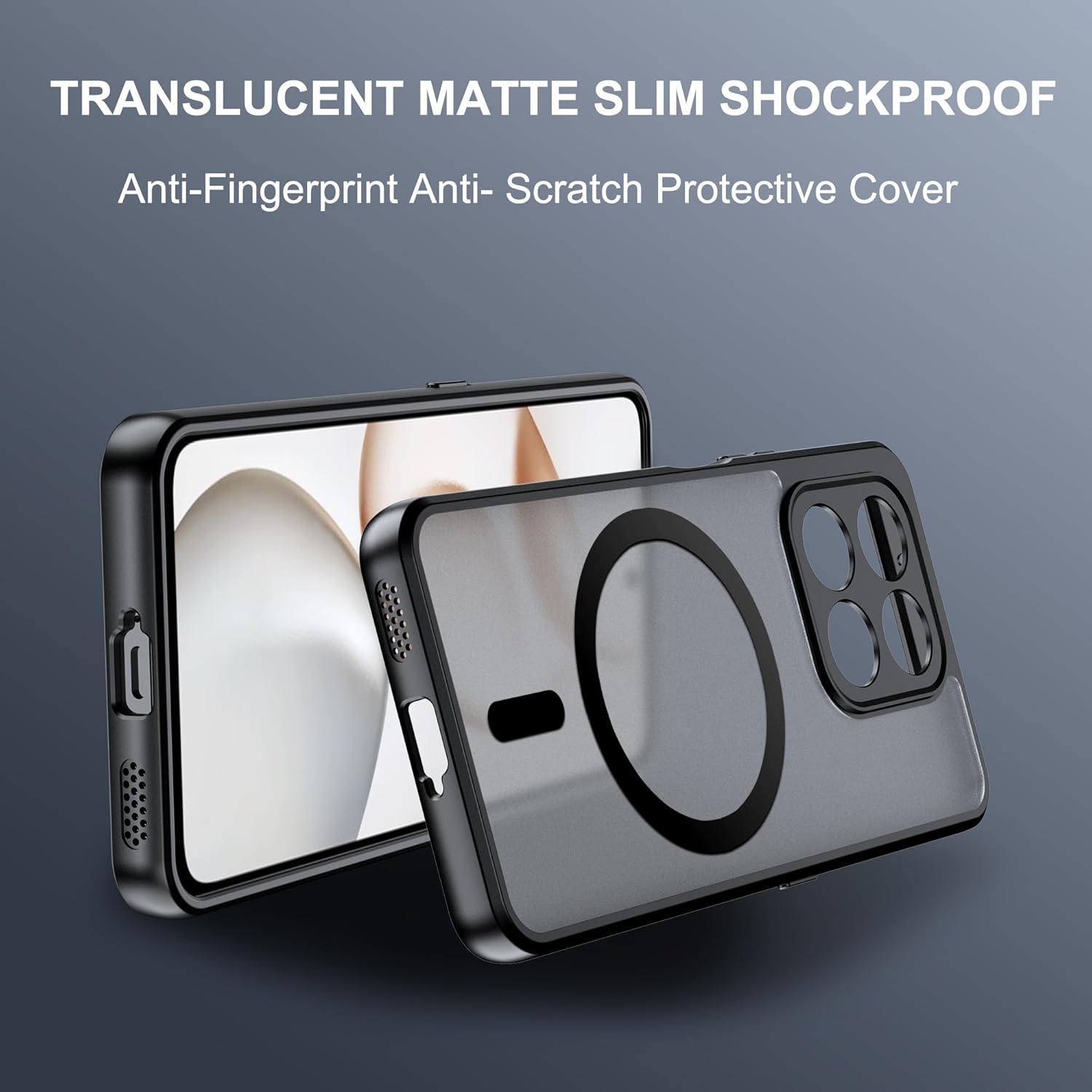 Thumbnail 6 de FDHYFGDY Hülle für Honor 400 Smart 5G/4G & Honor X7d – magnetische, ultradünne PC-Hartschale mit Silikon-Rand