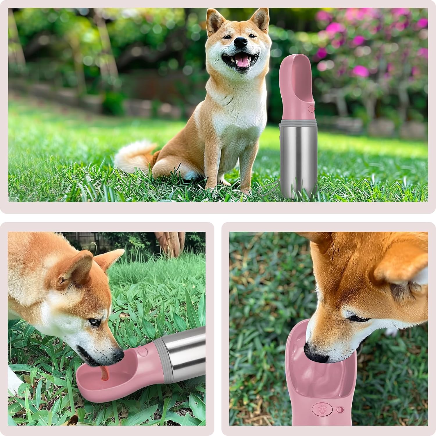 Thumbnail 6 de Anipaw 14オンス 犬用ウォーターボトル ステンレス製・漏れ防止・ワンキー給水