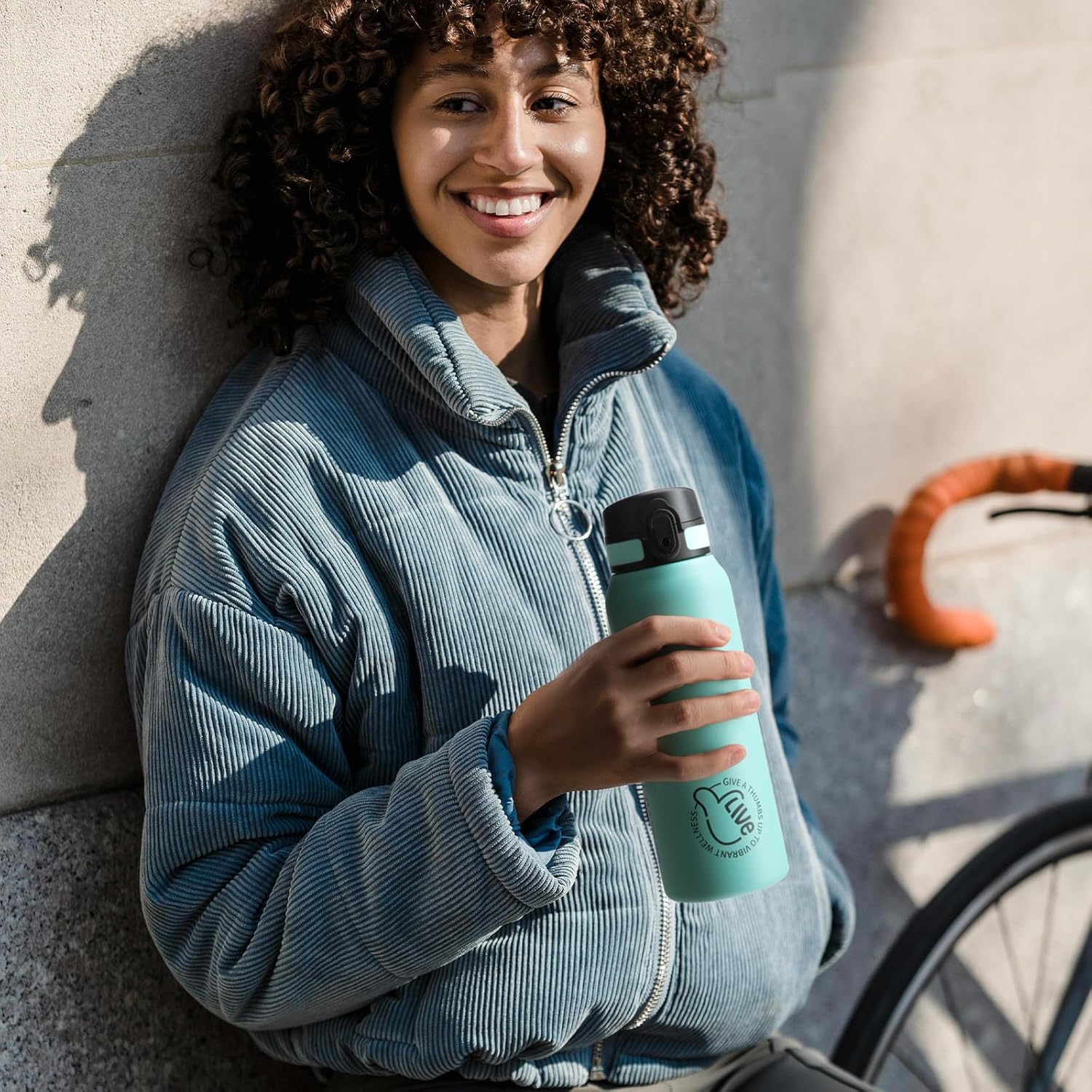 Thumbnail 6 de UZSPACE Stainless Steel Water Bottle 1l (970ml) – Double-Walled, Leakproof, Mint Green