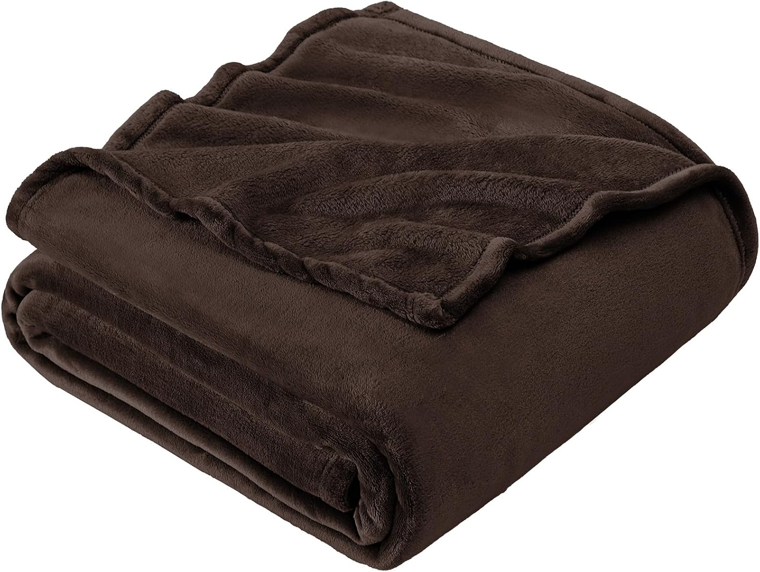 Detalle de EHEYCIGA Fleece Blanket 130x165cm in Brown – Soft, Warm Throw for Sofas and Beds