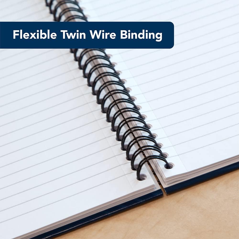 Detalle de Summit A5 Hardback Wirebound Notebook, Ruled (Pack of 5) – Blue, 160 Pages